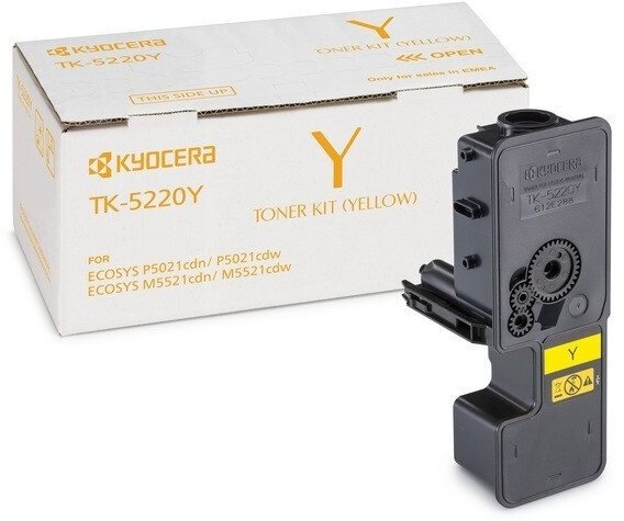 Тонер-картридж Kyocera TK-5220Y, желтый, для принтера ECOSYS M5521 (1T02R9ANL1)