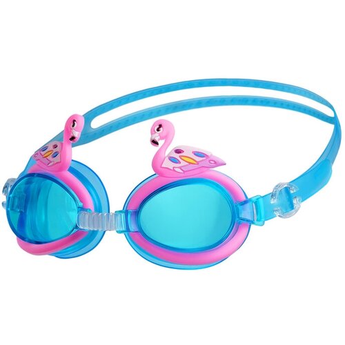 Очки для плавания детские Фламинго + беруши, цвета микс детские профессиональные водонепроницаемые очки для плавания с защитой от уф излучения