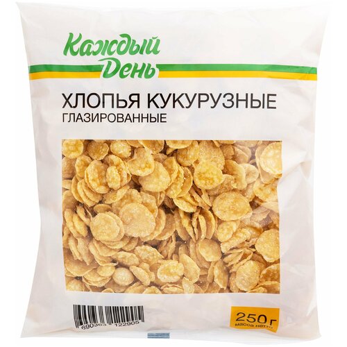 Хлопья кукурузные Каждый день глазированные, 250 г, 10 шт