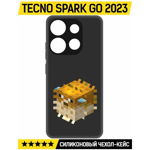 Чехол-накладка Krutoff Soft Case Minecraft-Иглобрюх для TECNO Spark Go 2023 черный чехол накладка krutoff soft case minecraft иглобрюх для realme c33 2023 черный