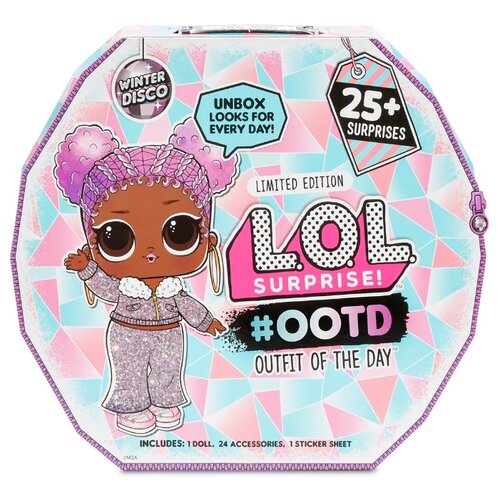 фото Кукла-сюрприз mga entertainment в чемоданчике lol surprise outfit of the day зимнее диско, 562504