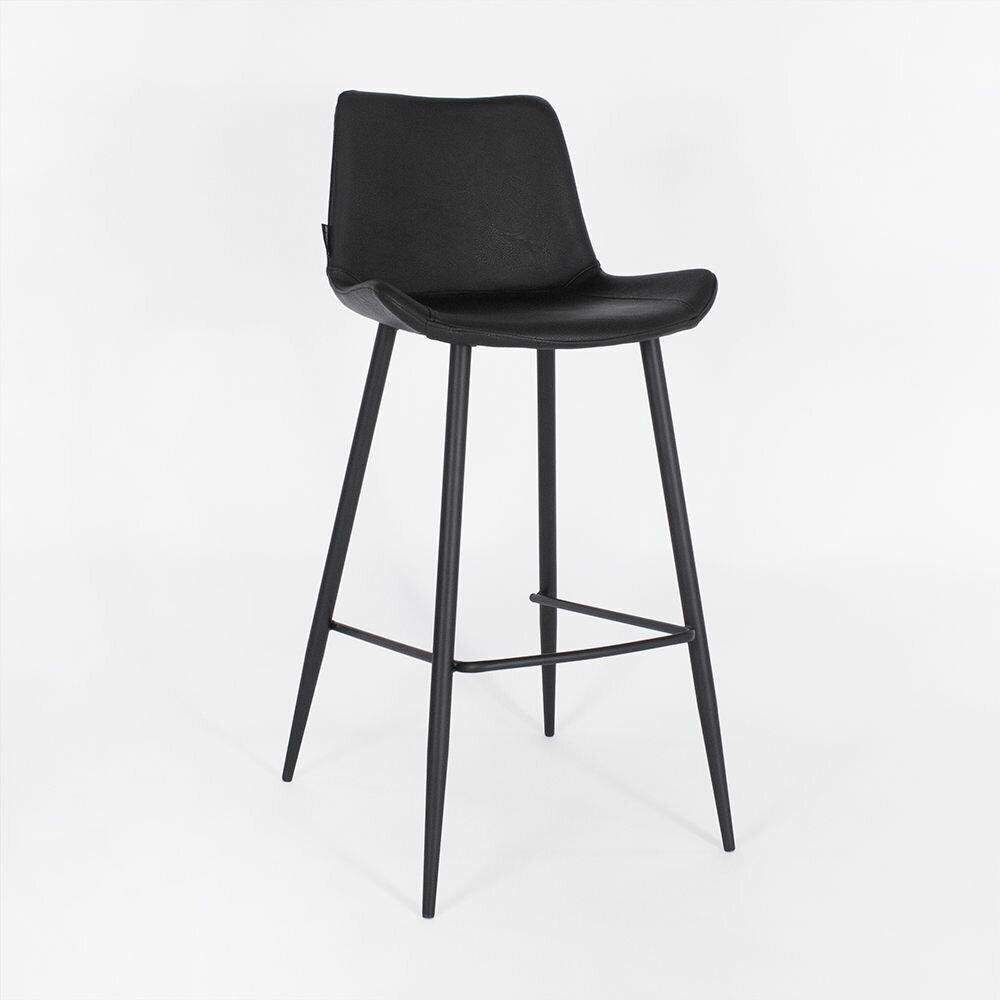 Стул полубарный Тревизо черная экокожа для дома/для гостиной/для столовой/для кафе/кухонный стул/стул кухонный