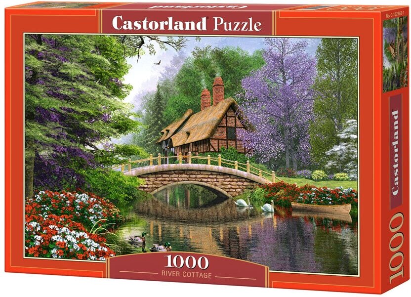 Пазл 1000 деталей Castorland: Домик у речки