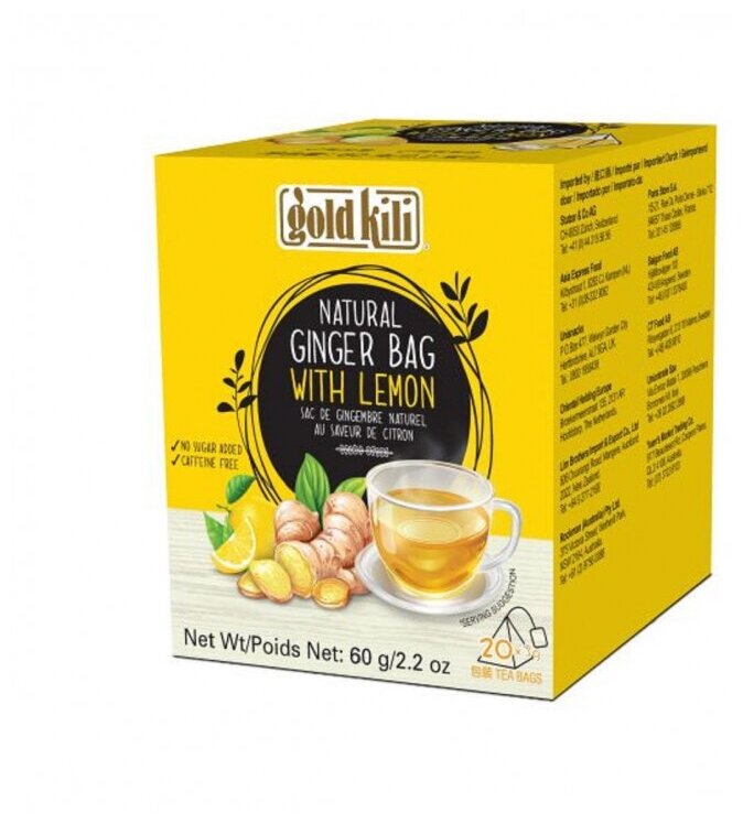 Чай Gold Kili имбирь с лимоном 20 пакетиков
