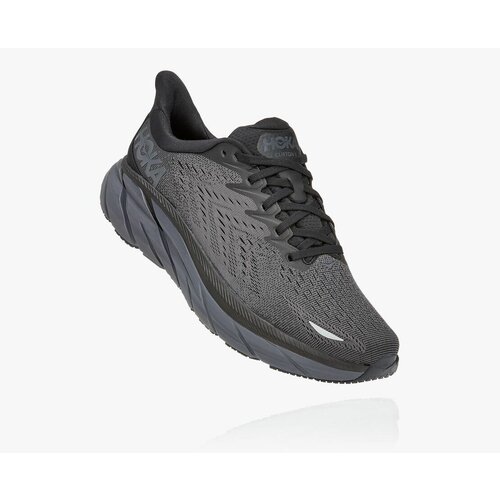 фото Кроссовки hoka clifton 8, демисезон/лето, беговые, полнота e, размер us9.5ee/uk9/eu43 1/3/jpn27.5, черный