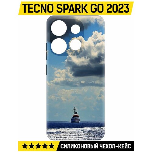 Чехол-накладка Krutoff Soft Case Море для TECNO Spark Go 2023 черный