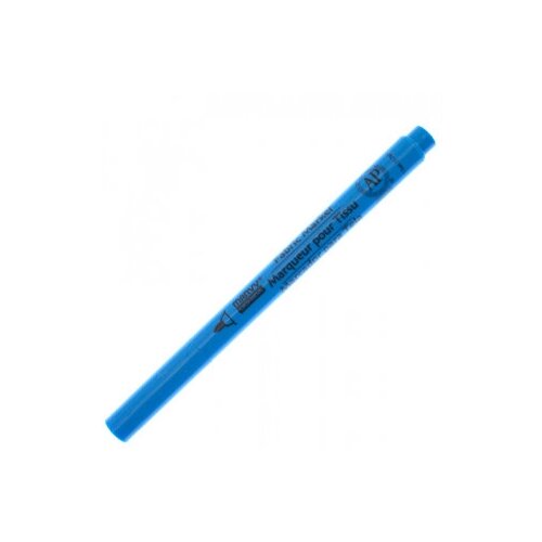 Маркер контурный для светлых тканей без закрепления MARVY FABRIC 522/F10, 1мм, перманентный, голубой неон