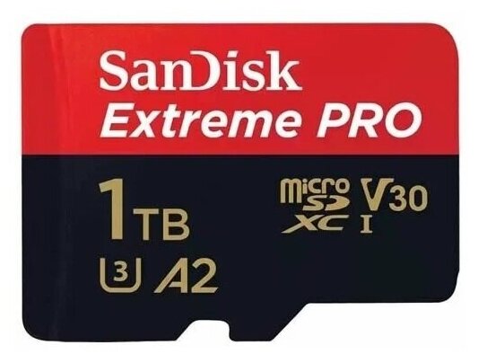 Карта памяти SANDISK Extreme Pro 1Tb micro SDXC UHS-I U3 V30 A2 + ADP (200/140 MB/s) SDSQXCD-1T00-GN6MA