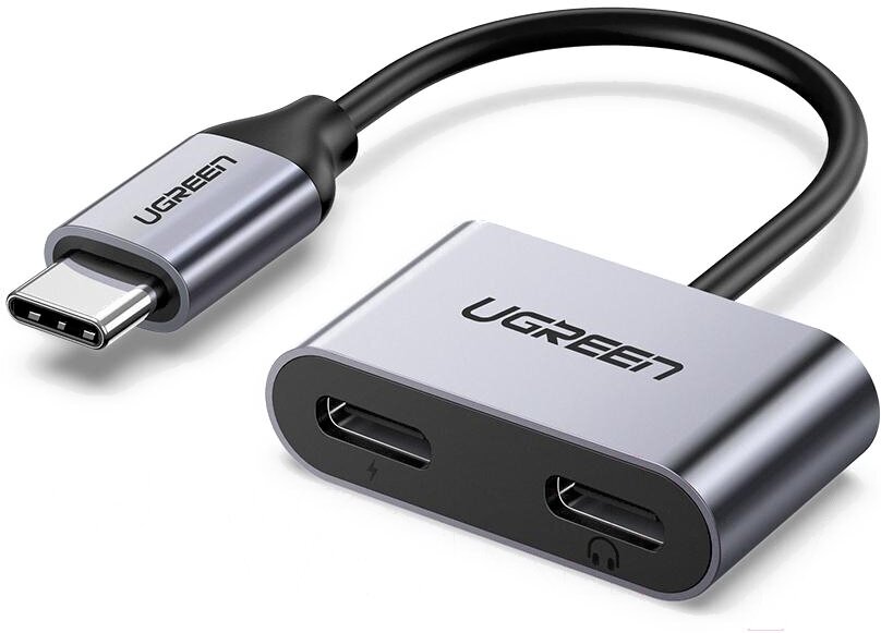 Разветвитель Ugreen CM232 (60165) USB-C One-Two Converter серый