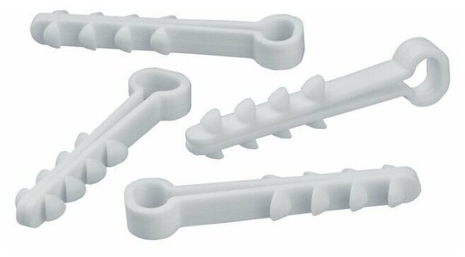 фото Дюбель-хомут NAVIGATOR для плоского кабеля 5-10мм 50шт белый