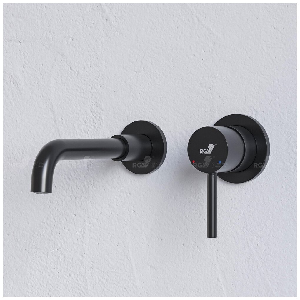 фото Встраиваемый смеситель для раковины RGW Shower Panels 51140547-04 черный