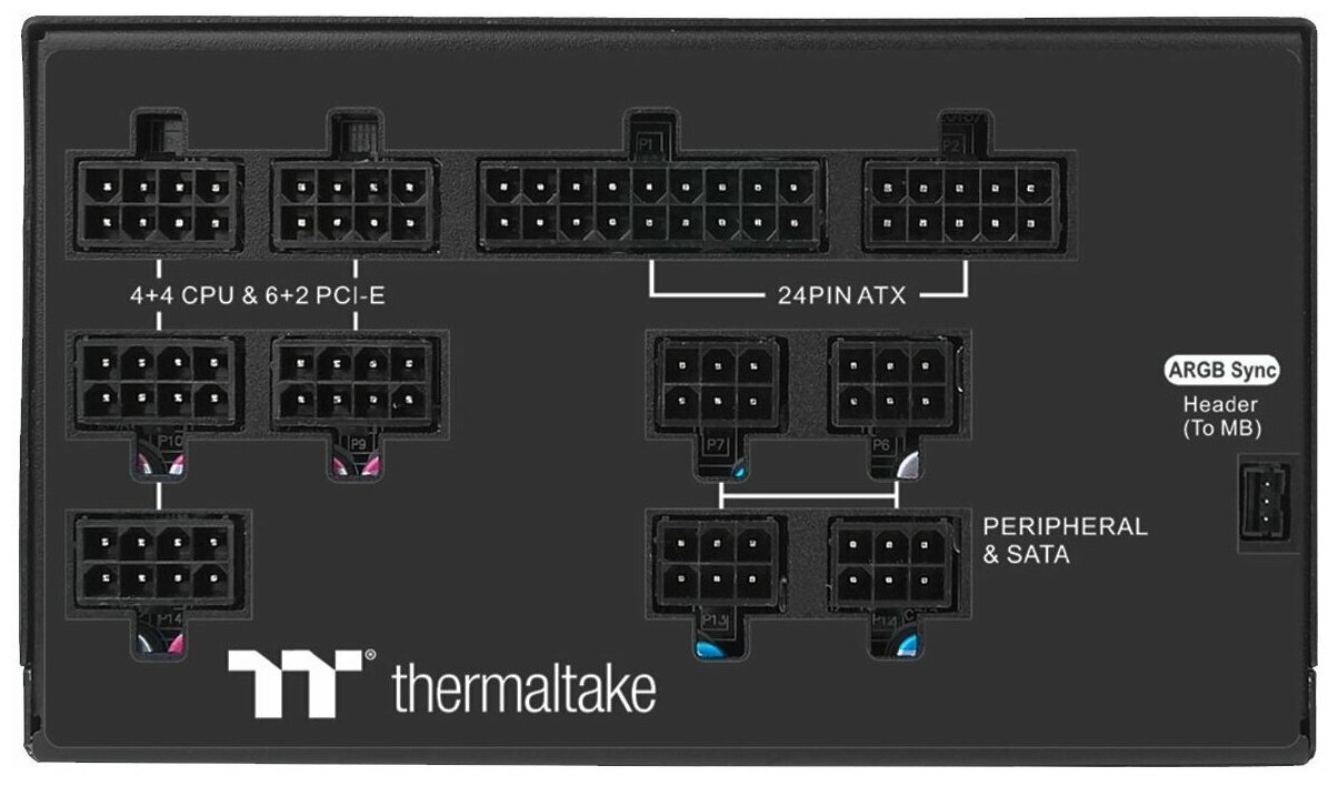 Блок питания Thermaltake Toughpower PF1 ARGB, 850Вт, 140мм, retail [ps-tpd-0850f3fape-1] - фото №5