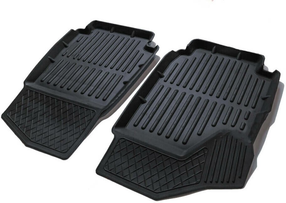 фото Ковры резиновые Лада Нива 2121 (1993-)/Lada Niva Legend 4x4 (2021-) 3D Standart SRTK (Саранск) передняя пара в салон