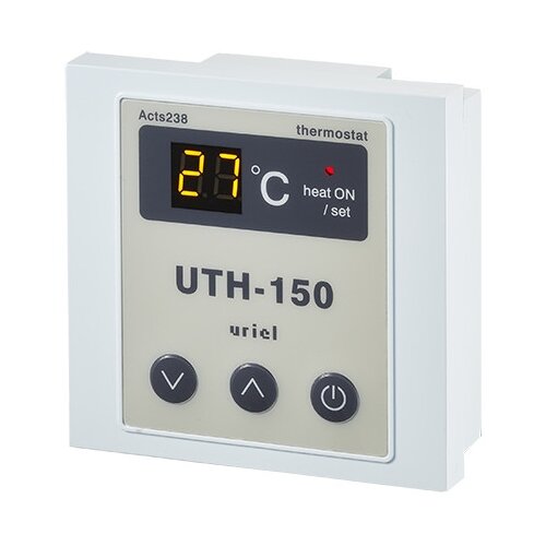 Терморегулятор URIEL UTH-150 (накладной) белый термопласт терморегулятор uriel uth 200 серебристый