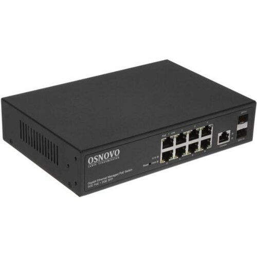 коммутатор osnovo sw 32g4x 1l управляемый 36х10 100 1000base t Коммутатор Osnovo SW-80802/I(Port 90W, 300W) управляемый