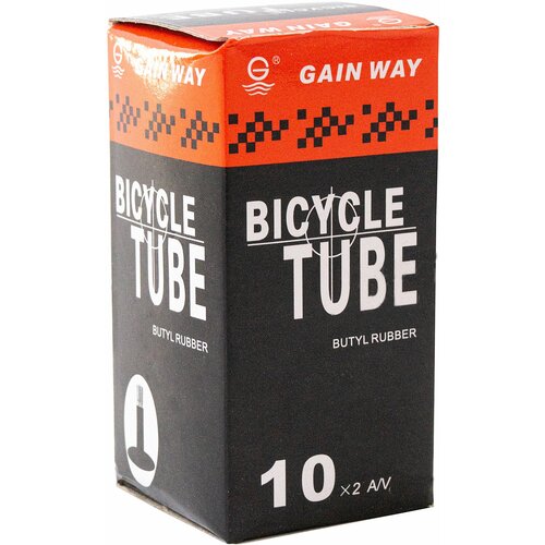 Камера велосипедная BUTYL размер 10х2 AV ниппель 35 мм в коробке 320₽