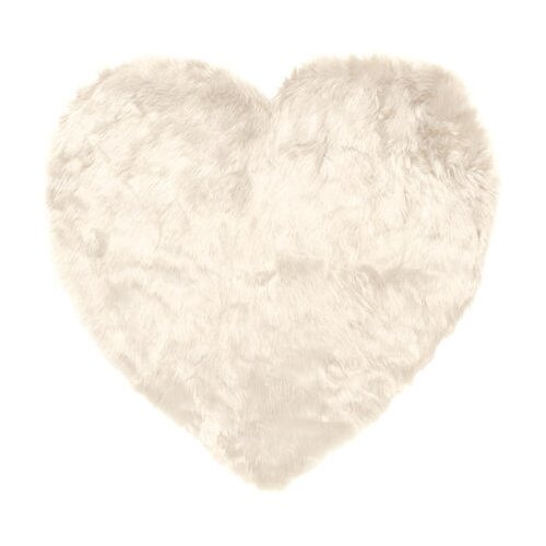 фото Коврик "cердце" lucky 74х80, молочный