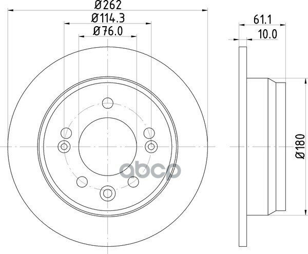 Диск Тормозной Задний [262X10] 5 Отв. С Покрытием Полный Hyundai I30 07-12 / 35 09-> / Van 09-15 / Tucson 04-> / Hyundai (Bei.