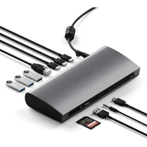 Зарядная док-станция Satechi Thunderbolt 4 EU. Цвет: серый космос док станции t a i pod dock t a 30 pin