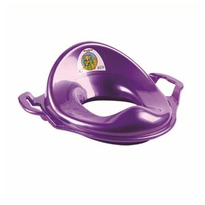 Накладка на унитаз с ручками Dunya пластиковая сидение для унитаза детское, детская сидушка для унитаза, детское сиденье на унитаз фиолетовая