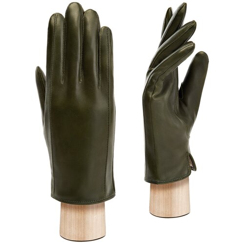 Перчатки мужские кожаные ELEGANZZA, размер 8.5(S), зеленый