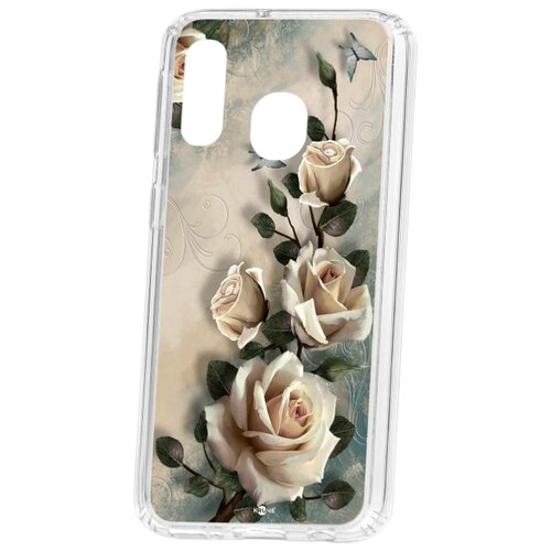 фото Чехол на samsung galaxy a40 kruche print белые розы