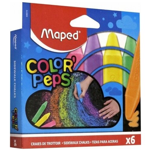 фото Мелки для асфальта 6 цветов maped