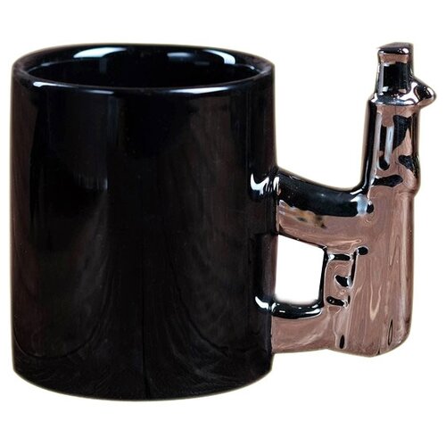 фото Дорого внимание кружка 23 февраля 300 мл черный/серебристый