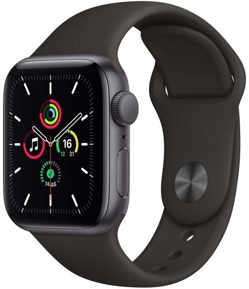 Умные часы Apple Watch SE GPS 44мм Midnight Aluminum Case with Sport Band, EU