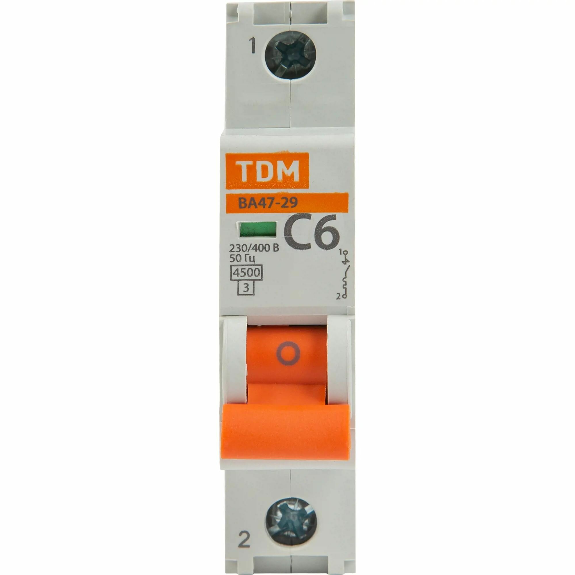 Автоматический выключатель TDM ELECTRIC ВА 47-29 (C) 4,5kA 6 А