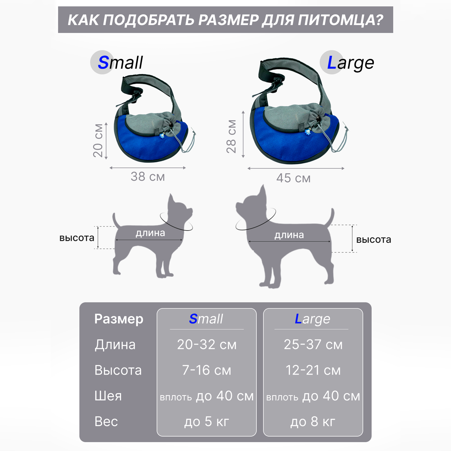 Сумка переноска для собак и кошек, размер S, до 5 кг, синяя - фотография № 8