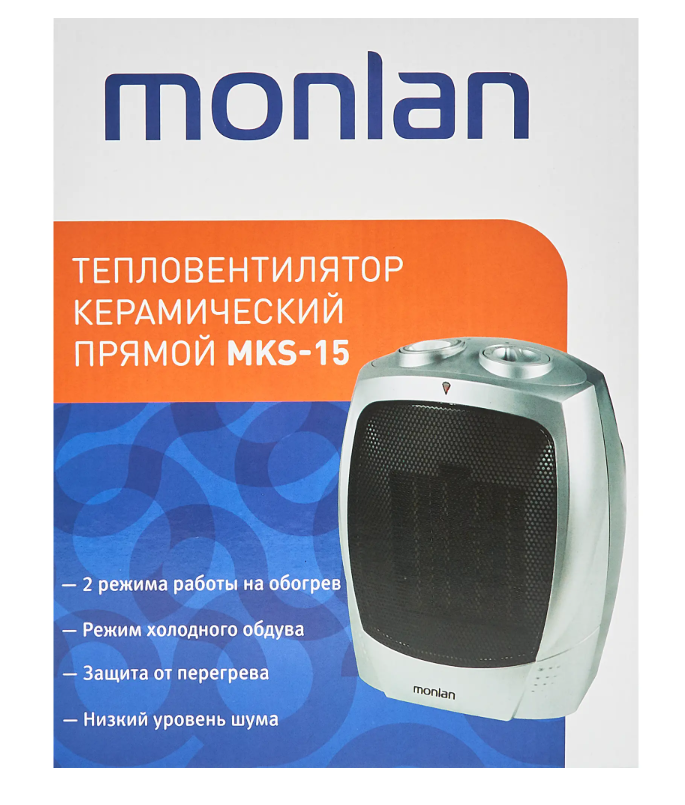 Обогреватель керамический Monlan MKS-15 с механическим термостатом 1500 Вт - фотография № 4