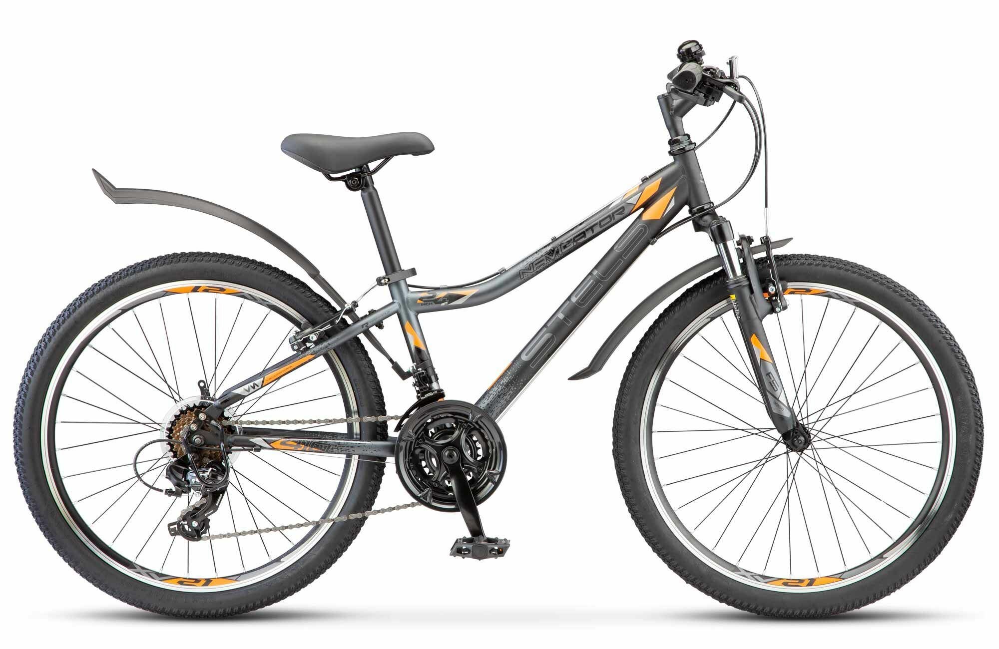 Велосипед для подростков STELS Navigator 410 V 24 21-sp V010, 12" антрацитовый/черный
