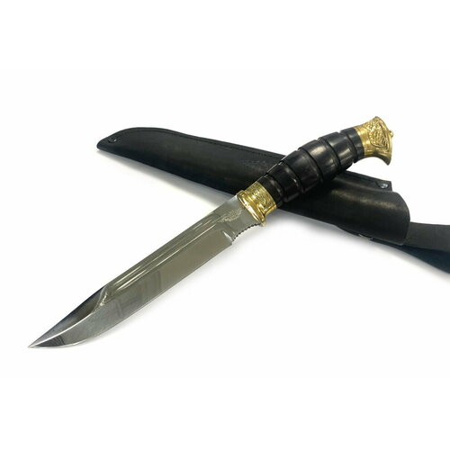 фото Нож пластунский лазутчик, сталь 95х18, черный граб, медтех