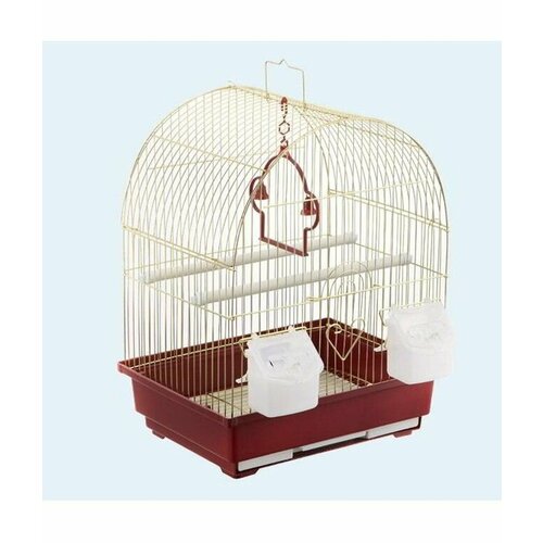 Клетка для птиц Кеша №А100-G золото 30*23*39 см