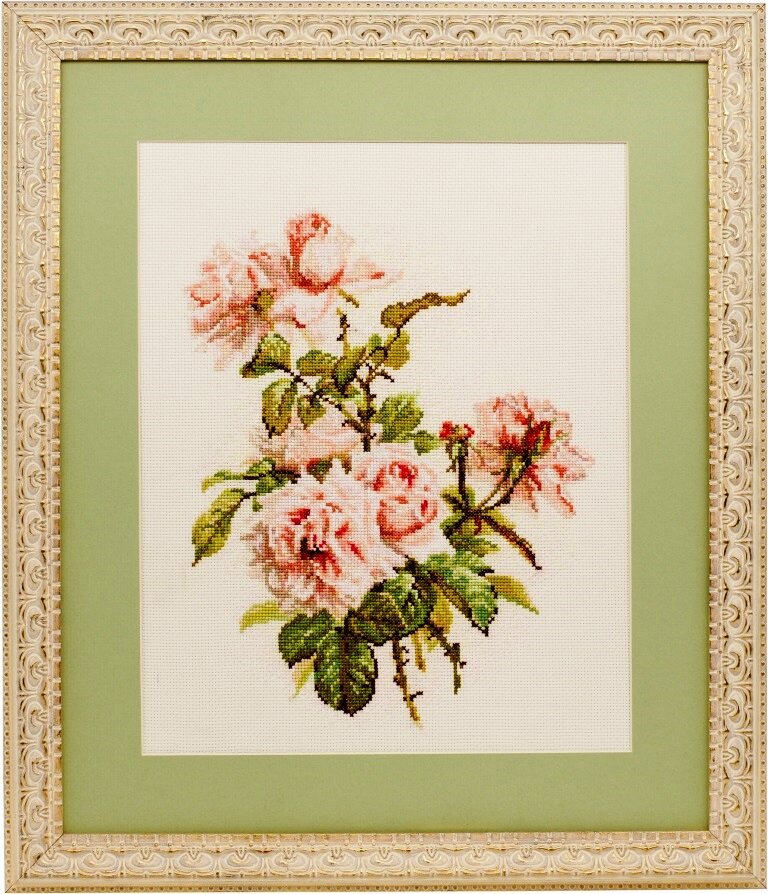 Набор для вышивания крестиком "Розовые розы" вышивка крестом