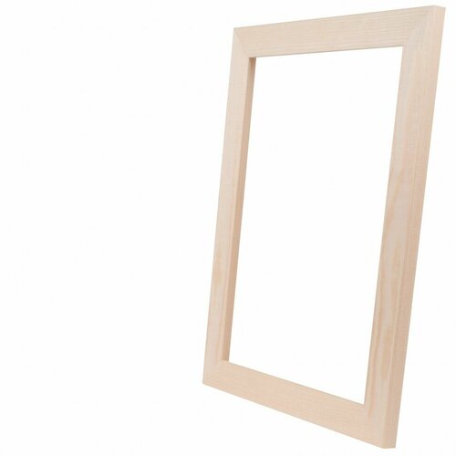 Рама багетная 40х50 см, шир. 37 мм, из сосны, натуральное дерево, С 42 + комплект крепежа