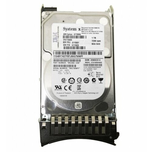 Жесткий диск IBM 49Y7437 1Tb SAS 25 HDD 8880500₽