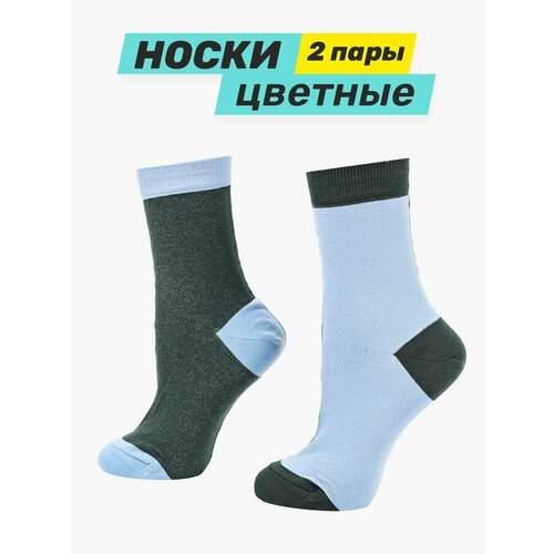 фото Носки big bang socks, размер 35-39, зеленый, голубой