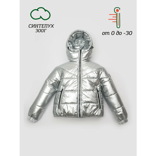 фото Куртка orso bianco, размер 164, серебряный