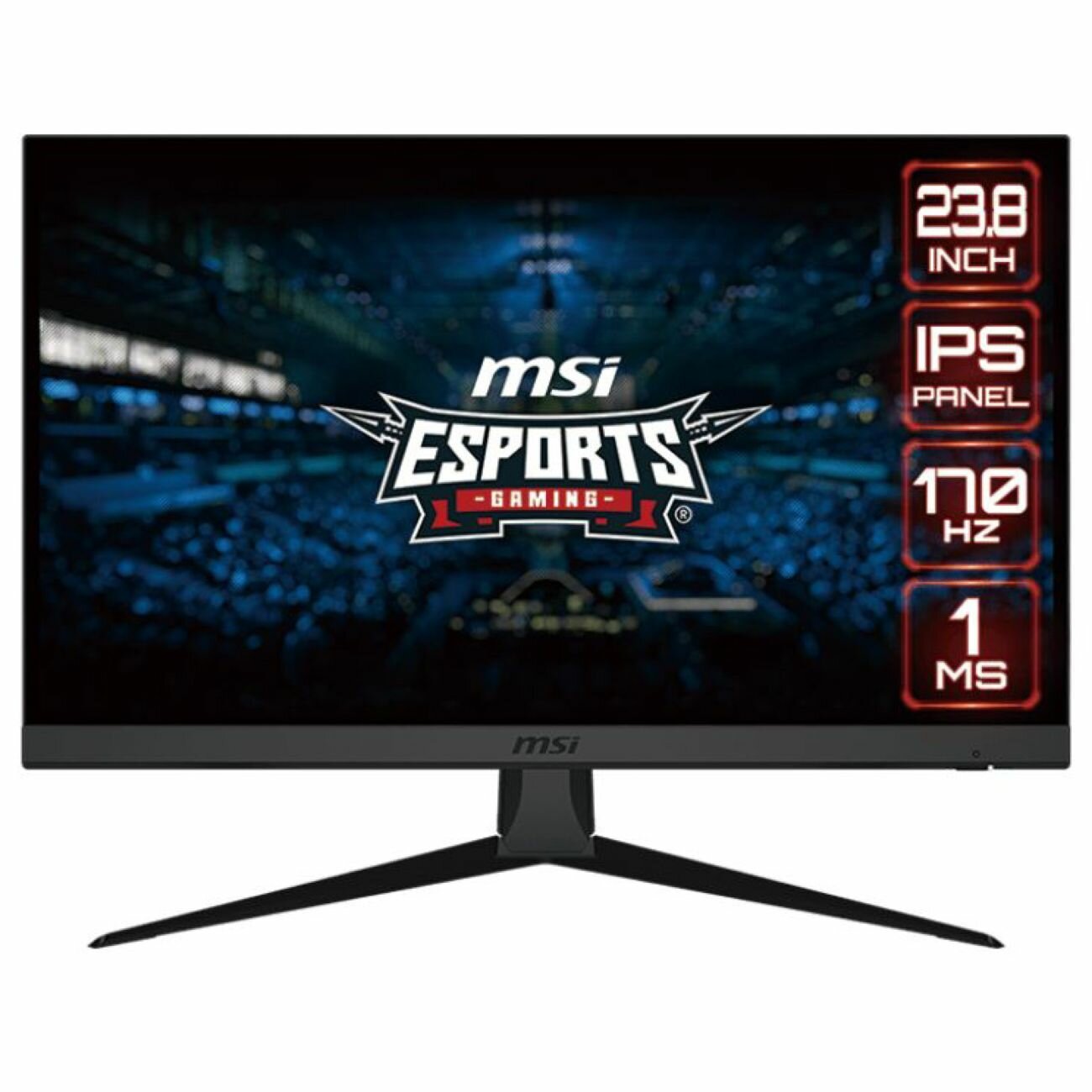 Монитор 23,8" MSI 9S6-3BA41T-205 1920x1080, 16:9, IPS, 170Hz, 1ms, 1100:1, 250cd, 178гр/178гр, HDMI, DP, FreeSync Premium, черный - фото №1