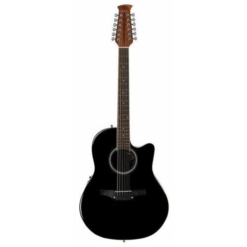 Applause Ab2412ii-5s Balladeer Mid Cutaway Blacksatin 12-струнная электроакустическая гитара