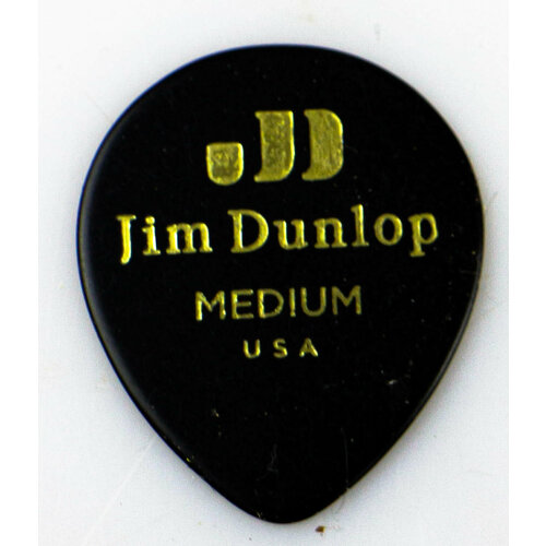 Набор медиаторов Dunlop 485P03MD Black Teardrop, черные, упаковка 12 шт.
