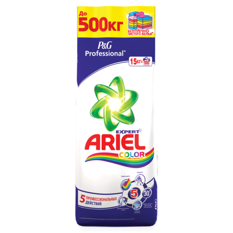 Стиральный порошок Ariel Color Professional, для цветных тканей, 15 кг - фото №6