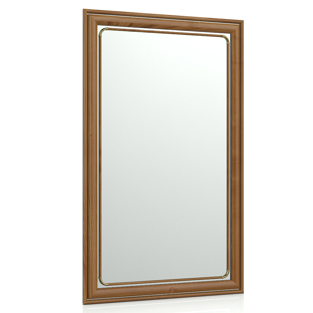 Зеркало 121 тёмный орех ШхВ 50х80 см зеркала для офиса прихожих и ванных комнат горизонтальное или вертикальное крепление