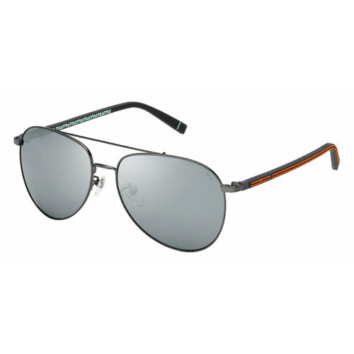 Солнцезащитные очки Fila SFI097 627P, прямоугольные, оправа: металл, для мужчин, черный