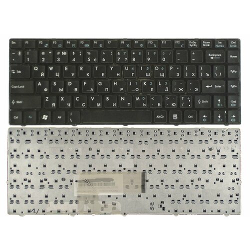 Клавиатура для ноутбука MSI X370 черная с рамкой