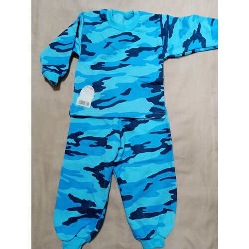 Пижама РУСЬ, джемпер, брюки, на резинке, манжеты, брюки с манжетами, размер 134-68, мультиколор