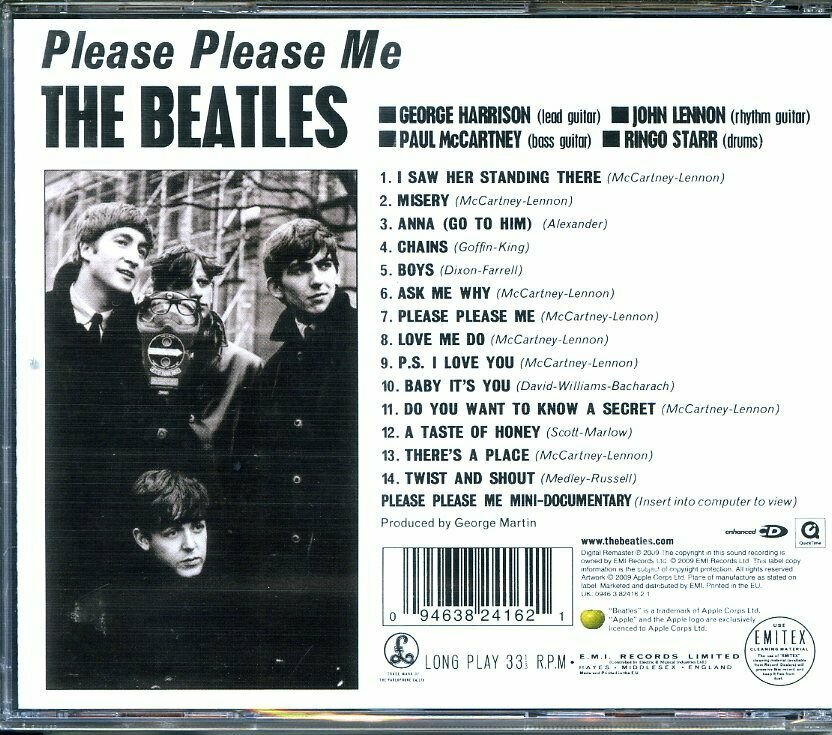 Музыкальный компакт диск THE BEATLES - Please Please Me 1963 г. (производство Россия) Медиа - фото №2