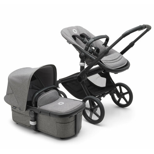 Коляска 2 в 1 Bugaboo Fox 5 Black/Grey Melange/Grey Melange